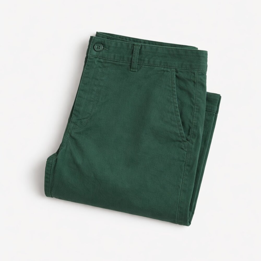 Eddie Bauer Women's Forest Green Boyfriend  Cuff Pants Size 14T